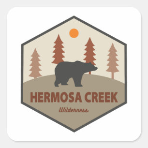 Hermosa Creek Wilderness Colorado Bear Square Sticker