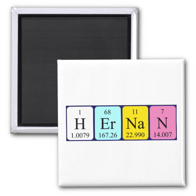 Hernan periodic table name magnet (Front)