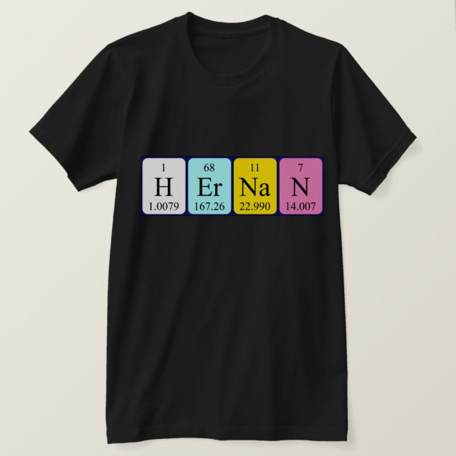 Hernan periodic table name shirt (Design Front)