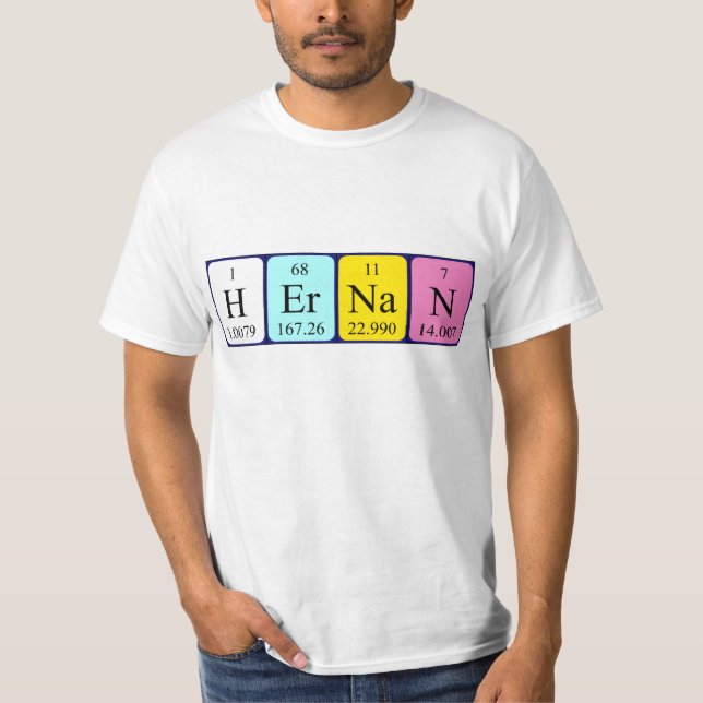 Hernan periodic table name shirt (Front)