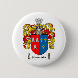 HERNANDEZ FAMILY CREST -  HERNANDEZ COAT OF ARMS 6 CM ROUND BADGE