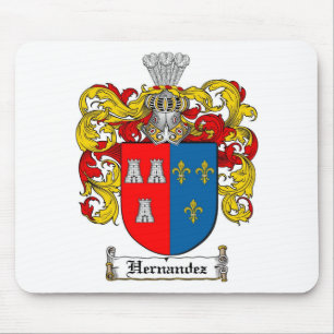 HERNANDEZ FAMILY CREST -  HERNANDEZ COAT OF ARMS MOUSE MAT