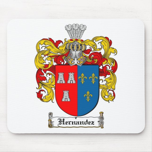 HERNANDEZ FAMILY CREST -  HERNANDEZ COAT OF ARMS MOUSE MAT (Front)