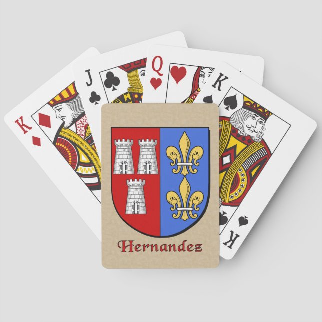 Hernandez Heraldic Shield Playing Cards (Back)
