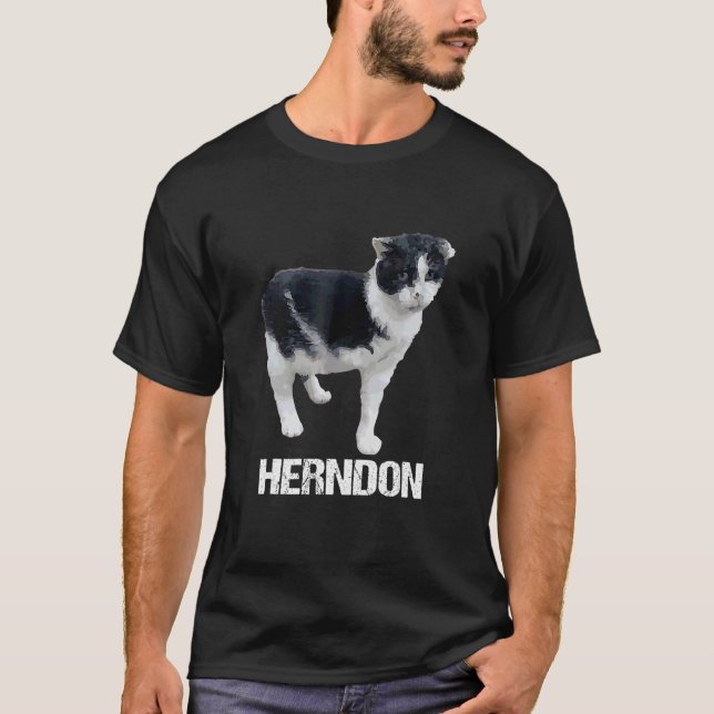 Herndon Tripod Cat T-Shirt (Front)