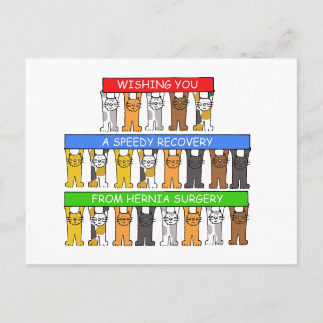 Hernia Surgery Speedy Recovery Postcard (Front)