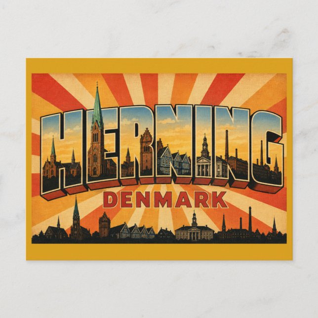 Herning Denmark Modern Art Postcard (Front)