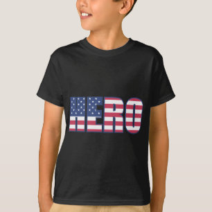 Hero American Flag Stars Stripes Red White Blue T-Shirt