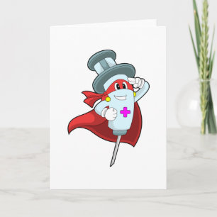 Hero as Nurse with Syringe Card