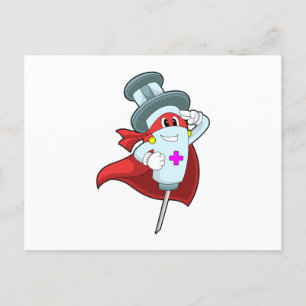 Hero as Nurse with Syringe Postcard