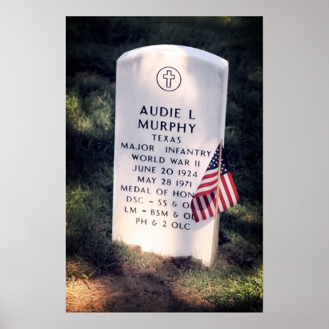 HERO AUDIE MURPHY GRAVE - ARLINGTON POSTER (Front)