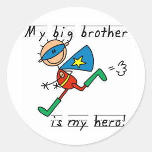 Hero Big Brother Tshirts and Gifts Classic Round Sticker