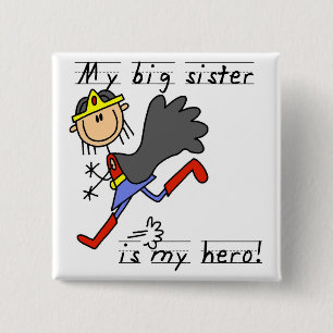 Hero Big Sister Tshirts and Gifts 15 Cm Square Badge
