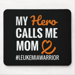 Hero Calls Me Mum Leukaemia Warrior Leukaemia Awar Mouse Mat