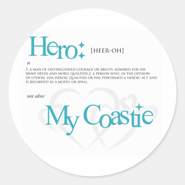 Hero Classic Round Sticker (Front)