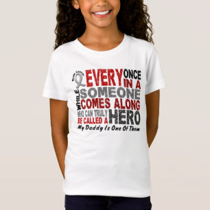 HERO COMES ALONG 1 Daddy BRAIN CANCER T-Shirts