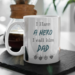 Hero Dad Custom Photos Father's Day Coffee Mug