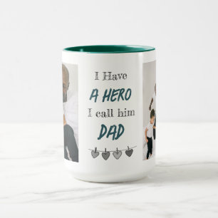 Hero Dad Custom Photos Father's Day Combo Mug
