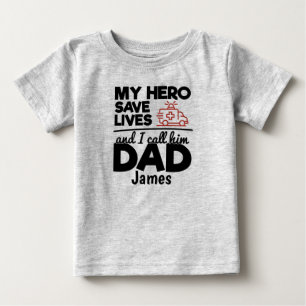 Hero Dad Personalised Ambulance Baby T-Shirt