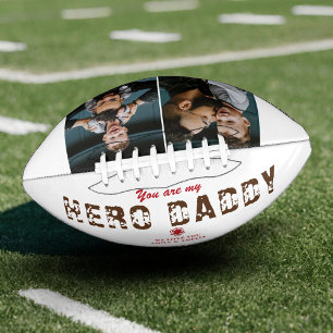 Hero Daddy Father`s Day 2 Photo Collage American Football