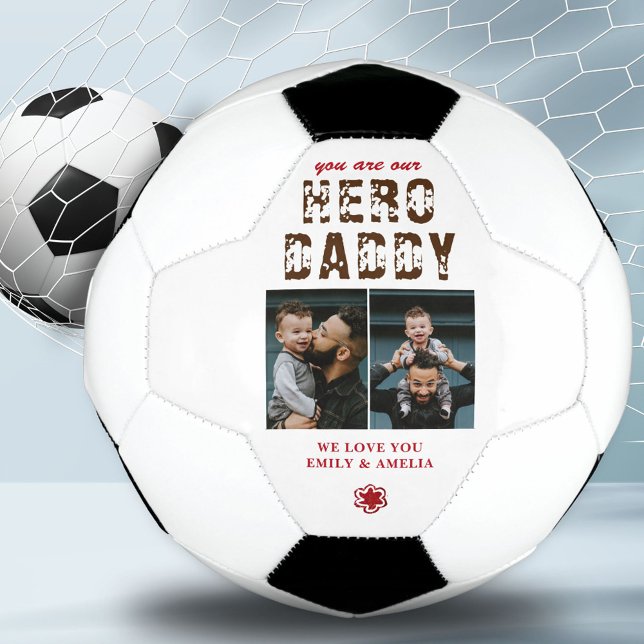 Hero Daddy Father`s Day 2 Photo Collage Football (Creator Uploaded)