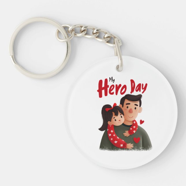 Hero Father's Day Keychain (Front)