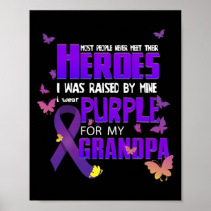 Hero Grandpa Purple November Pancreatic Cancer Awa Poster