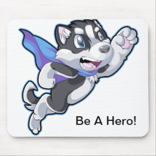 Hero Husky Mouse Pad