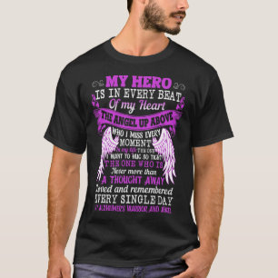 Hero Is Heart Angel Thought Alzheimerheimer's Warr T-Shirt