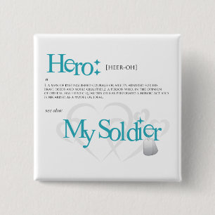 Hero: My Soldier 15 Cm Square Badge