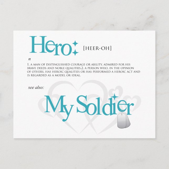 Hero: My Soldier Postcard (Front)