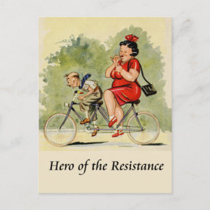 Hero of the resistance postcard