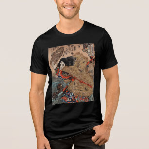 Hero of the Suikoden by Utagawa Kuniyoshi Tri-Blend Shirt