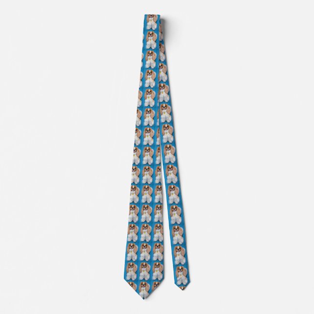 Hero the Cavalier King Charles Painting Tie (Front)