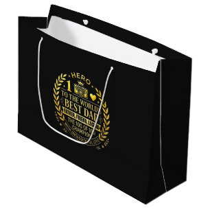 Hero to the World's Best Dad / Bolsa de regalo Large Gift Bag