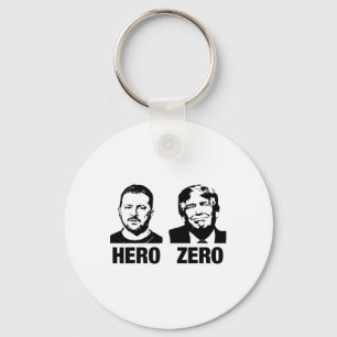 Hero Zelensky Zero Trump Stand With Ukraine Suppor Key Ring