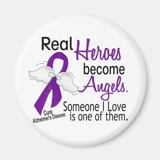 Heroes Become Angels Alzheimer's Disease Magnet (Front)