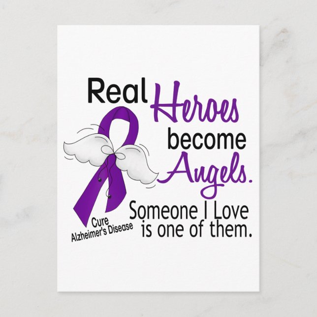 Heroes Become Angels Alzheimer's Disease Postcard (Front)