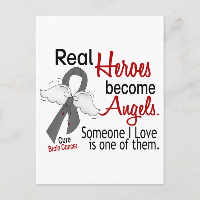 Heroes Become Angels Brain Cancer Postcard (Front)