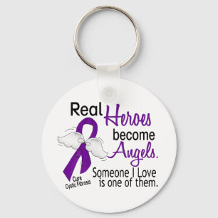 Heroes Become Angels Cystic Fibrosis Key Ring