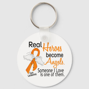 Heroes Become Angels Leukaemia Key Ring
