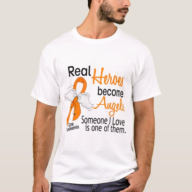 Heroes Become Angels Leukaemia T-Shirt (Front)