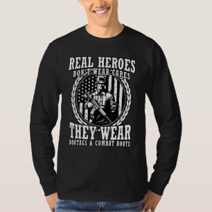 Heroes Don't Wear Capes, They Wear Dog Tag Combat T-Shirt