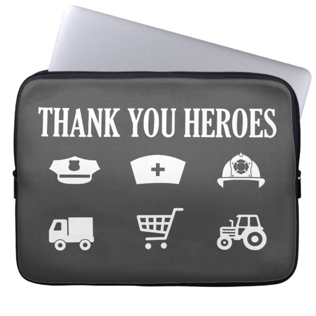 Heroes | Frontliners | Thank You Laptop Sleeve (Front)