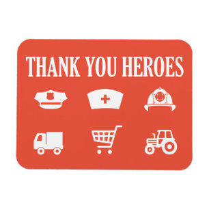 Heroes   Frontliners   Thank You Magnet