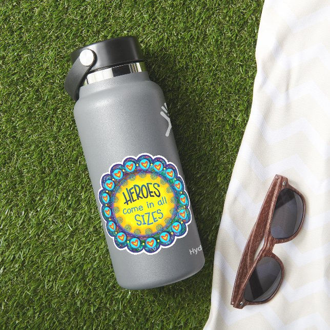 Heroes Fun Modern Yellow  Inspirivity Sticker (HydroFlask Insitu)