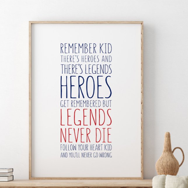 Heroes get remembered but Legends never die Poster (Creator Uploaded)