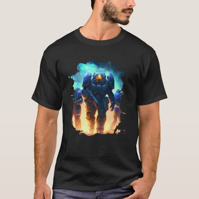 Heroes in space the amazing Space Marines  2 T-Shirt (Front)
