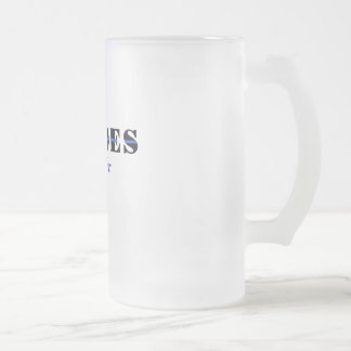 Heroes live forever frosted glass beer mug