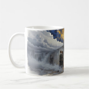 Heroes Love Breaks the Wall Epic Surreal Mug